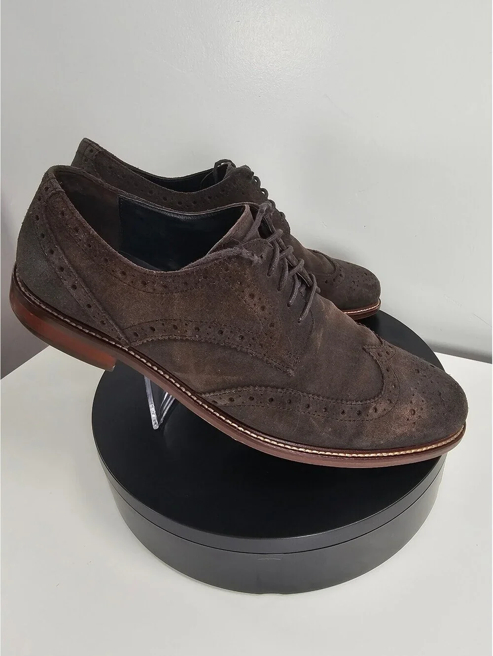 Gordon Rush Brown Suede Wingtip Dress Shoes